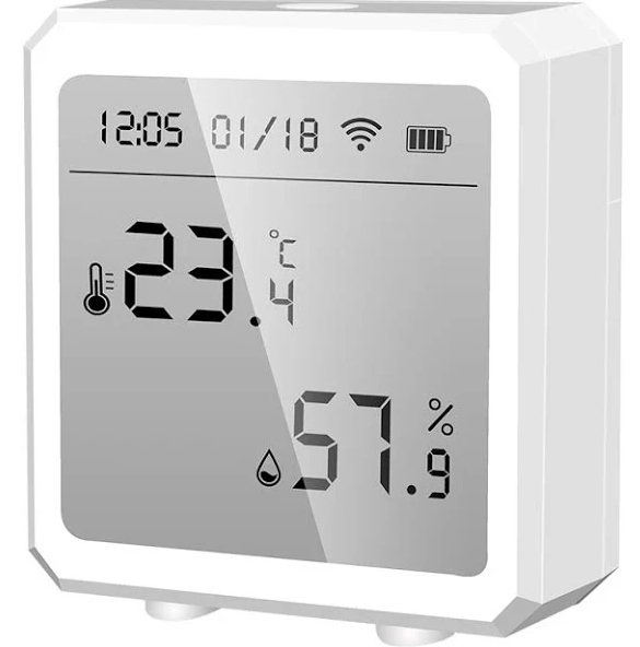 Higrómetro com medidor de temperatura