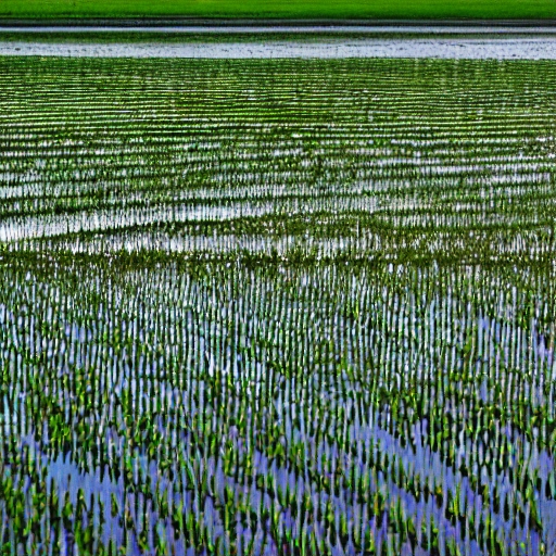 Plantação de arroz basmati